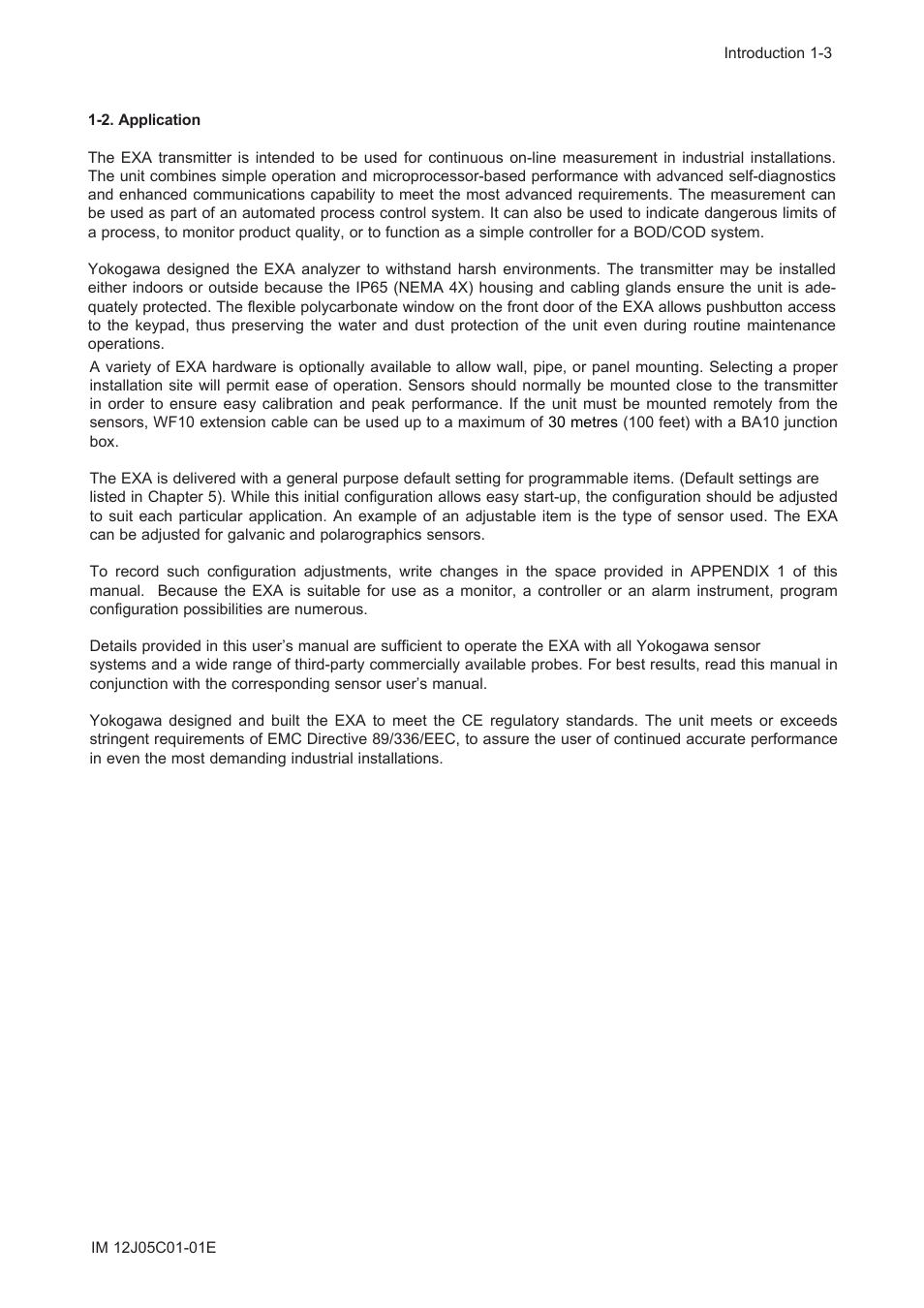 2. application | Yokogawa DO202 2-Wire Dissolved Oxygen Analyzer User Manual | Page 10 / 90