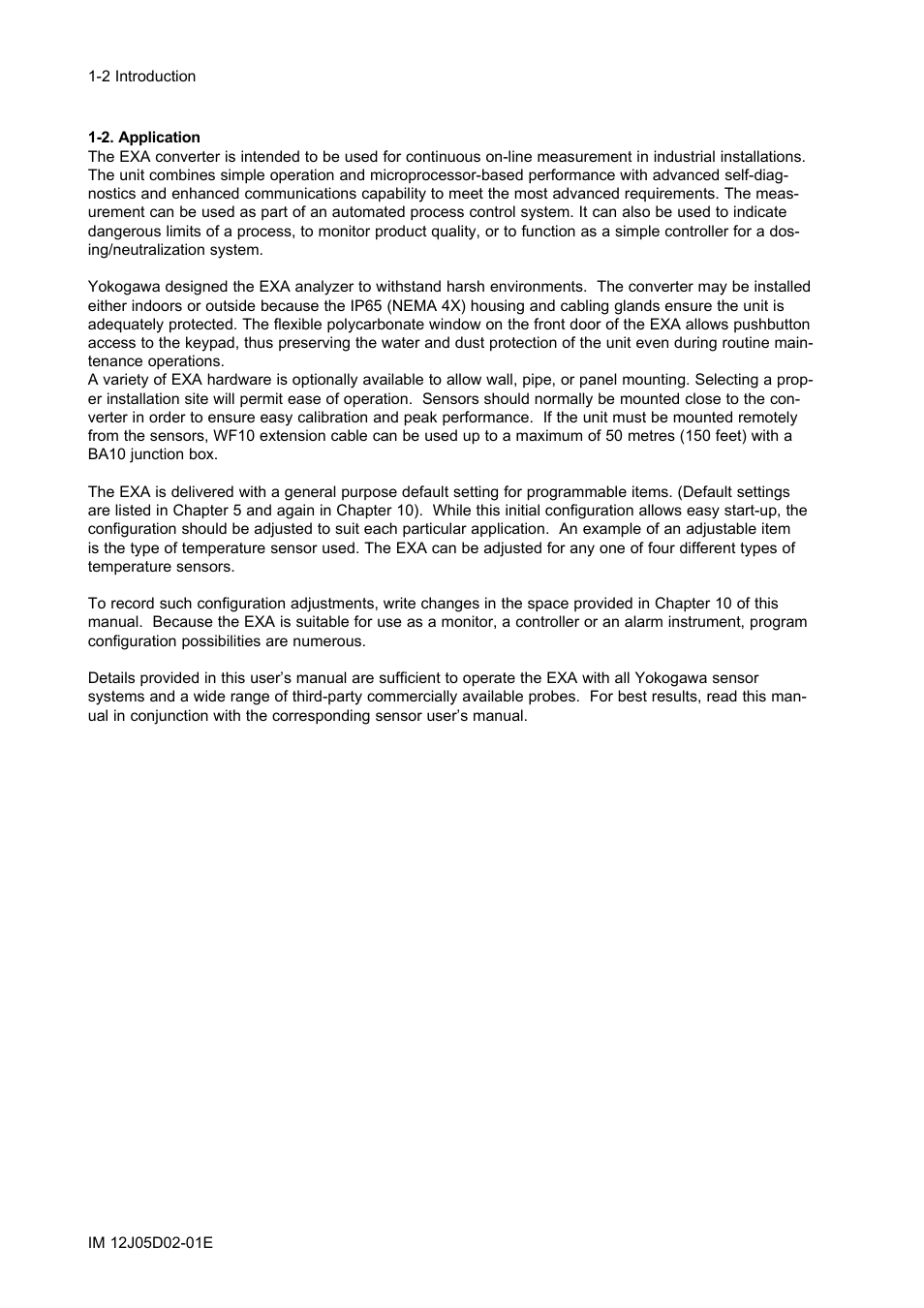2. application, 2. application -2 | Yokogawa DO402 Dissolved Oxygen Analyzer User Manual | Page 10 / 98