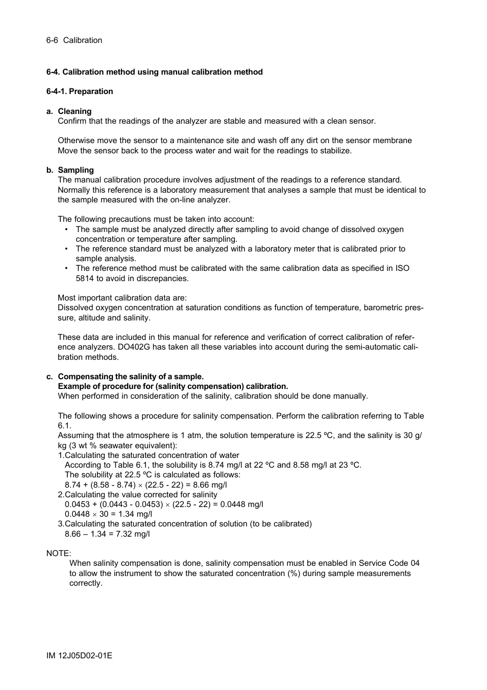 4-1. preparation, 4-1. preparation -6 | Yokogawa DO402 Dissolved Oxygen Analyzer User Manual | Page 72 / 98