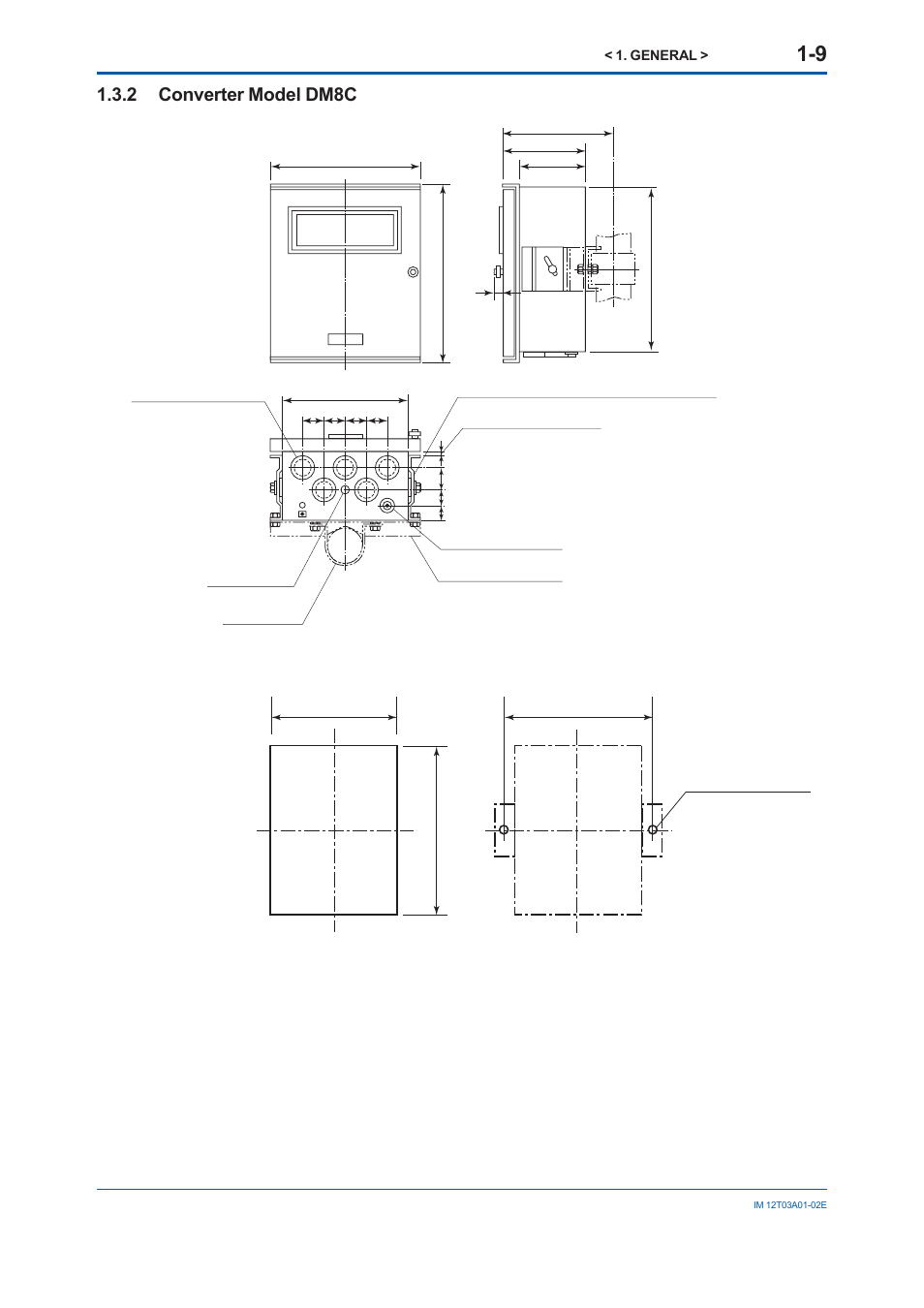 2 converter model dm8c, Converter model dm8c -9 | Yokogawa DM8C/VD6 Liquid Density Analyzer User Manual | Page 19 / 64