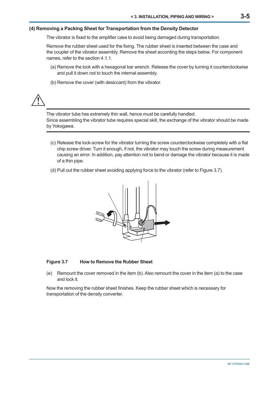 Caution | Yokogawa DM8C/VD6 Liquid Density Analyzer User Manual | Page 31 / 64