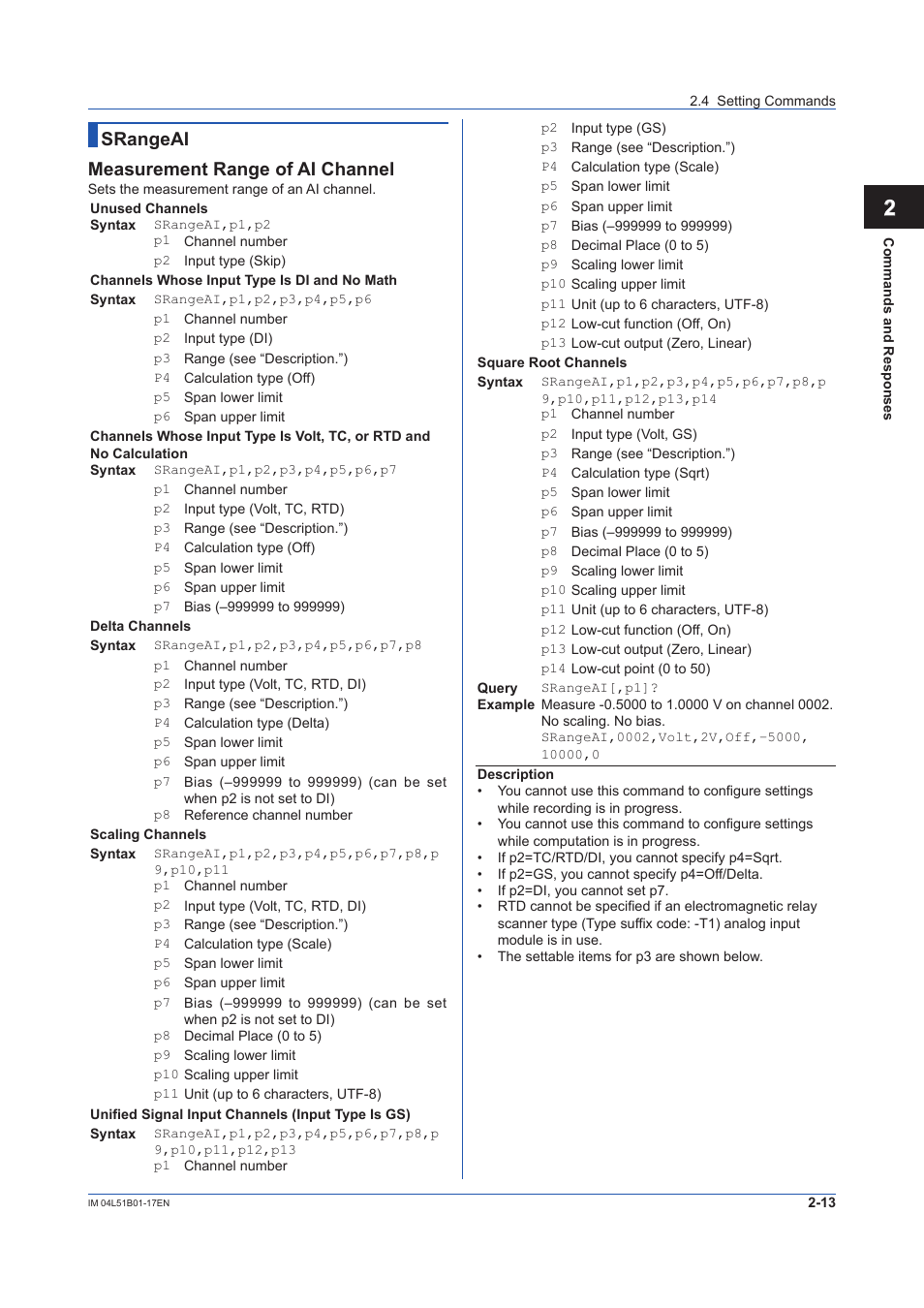 12 app, Srangeai measurement range of ai channel | Yokogawa Touch Screen GP20 User Manual | Page 27 / 110
