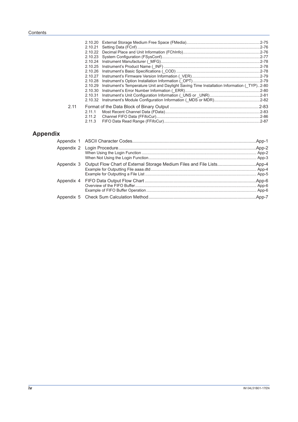 Appendix | Yokogawa Touch Screen GP20 User Manual | Page 6 / 110