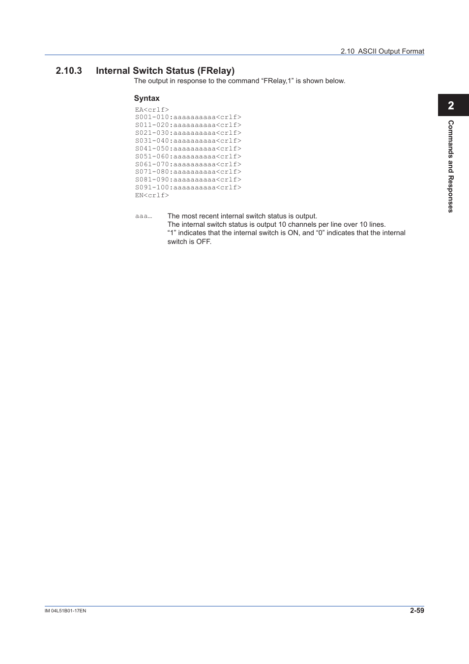 3 internal switch status (frelay), 3 internal switch status (frelay) -59, 12 app | Yokogawa Touch Screen GP20 User Manual | Page 73 / 110