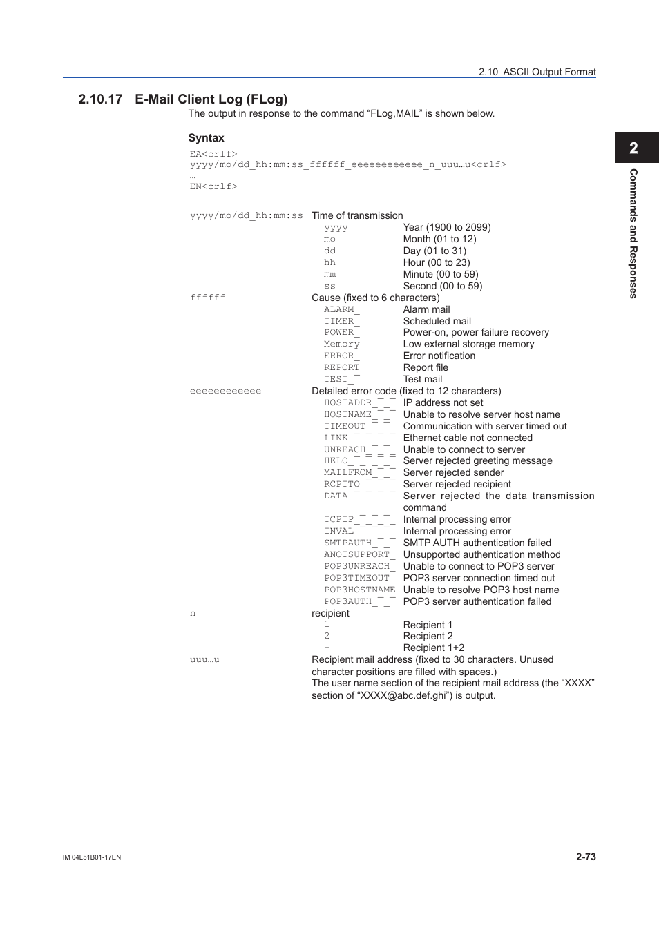 17 e-mail client log (flog), 17 e-mail client log (flog) -73, 12 app | Yokogawa Touch Screen GP20 User Manual | Page 87 / 110