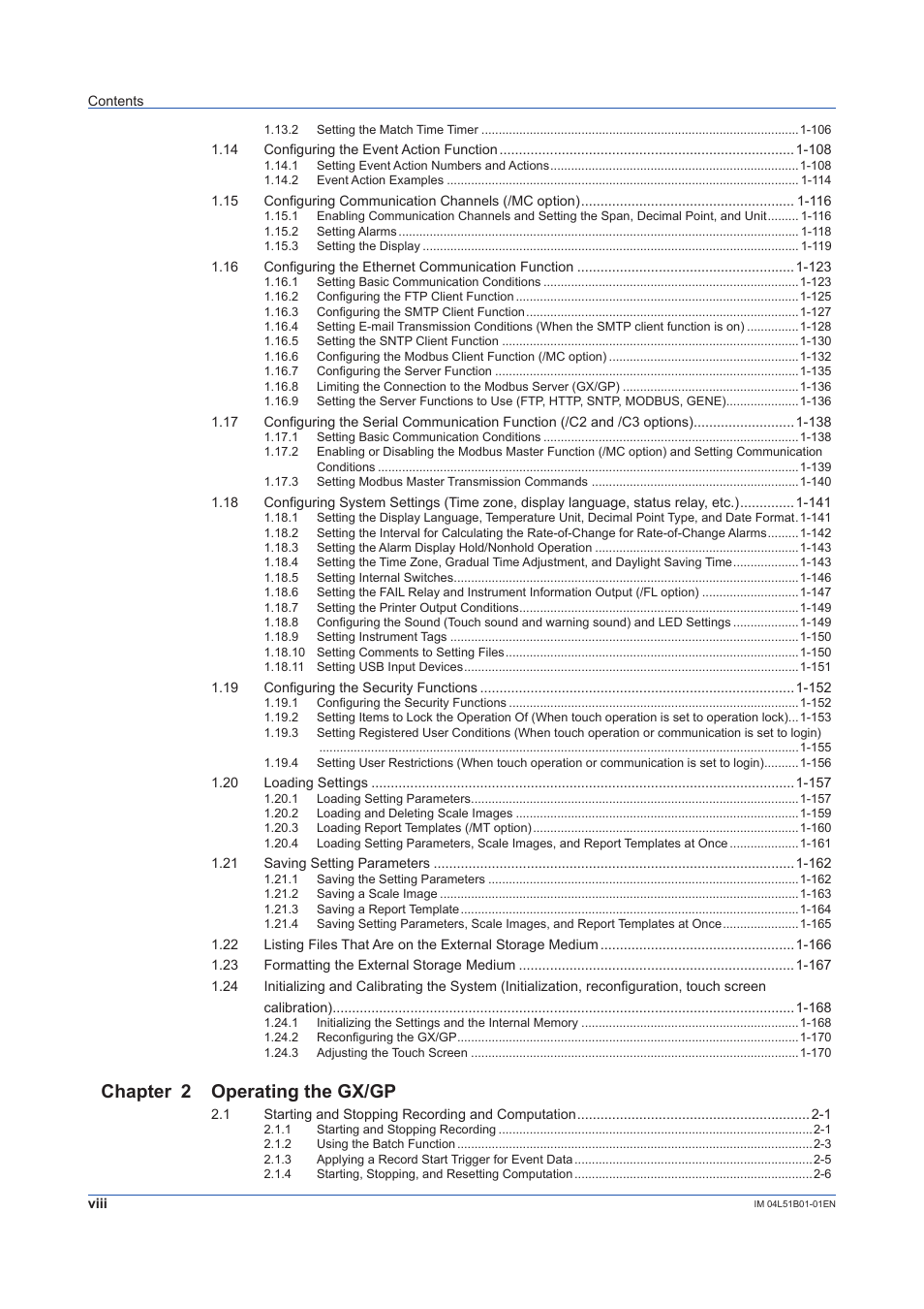 Chapter 2 operating the gx/gp | Yokogawa Touch Screen GP20 User Manual | Page 10 / 446