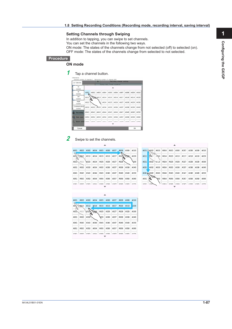 Yokogawa Touch Screen GP20 User Manual | Page 101 / 446