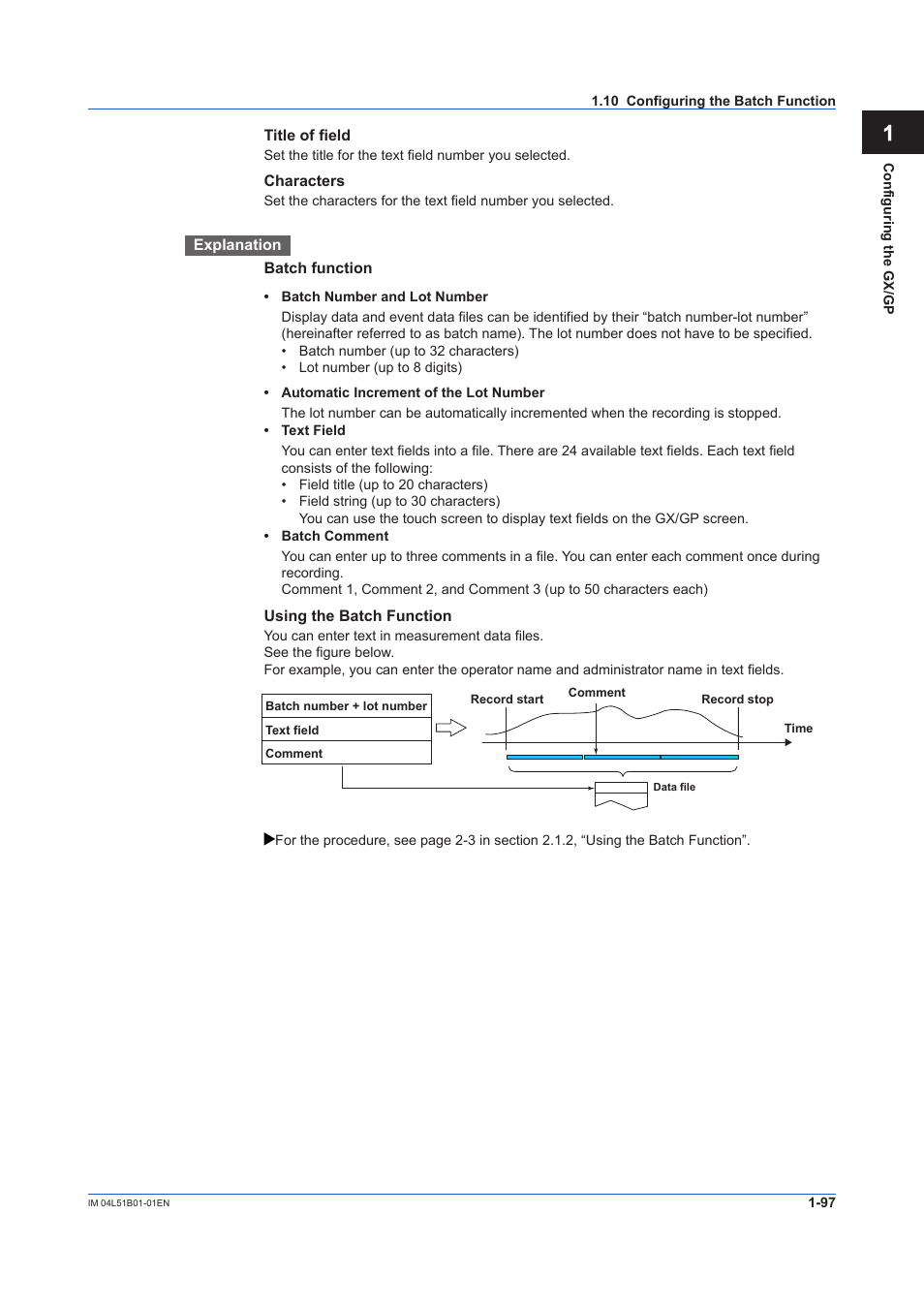 Yokogawa Touch Screen GP20 User Manual | Page 111 / 446