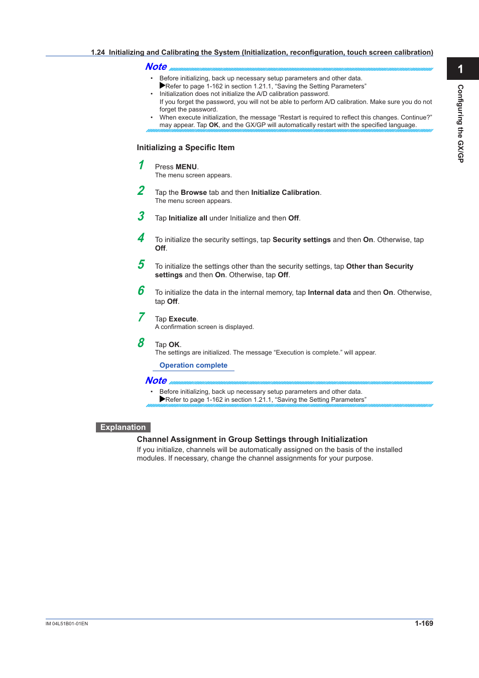 Yokogawa Touch Screen GP20 User Manual | Page 183 / 446