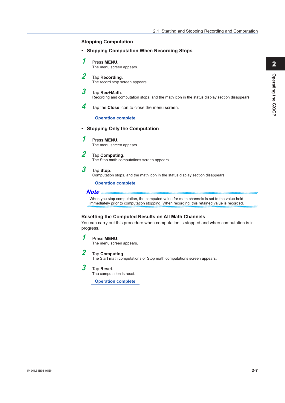 Yokogawa Touch Screen GP20 User Manual | Page 191 / 446