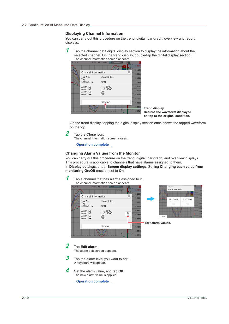 Yokogawa Touch Screen GP20 User Manual | Page 194 / 446