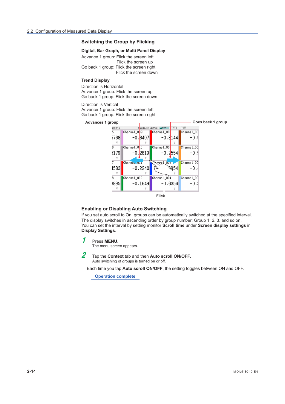 Yokogawa Touch Screen GP20 User Manual | Page 198 / 446