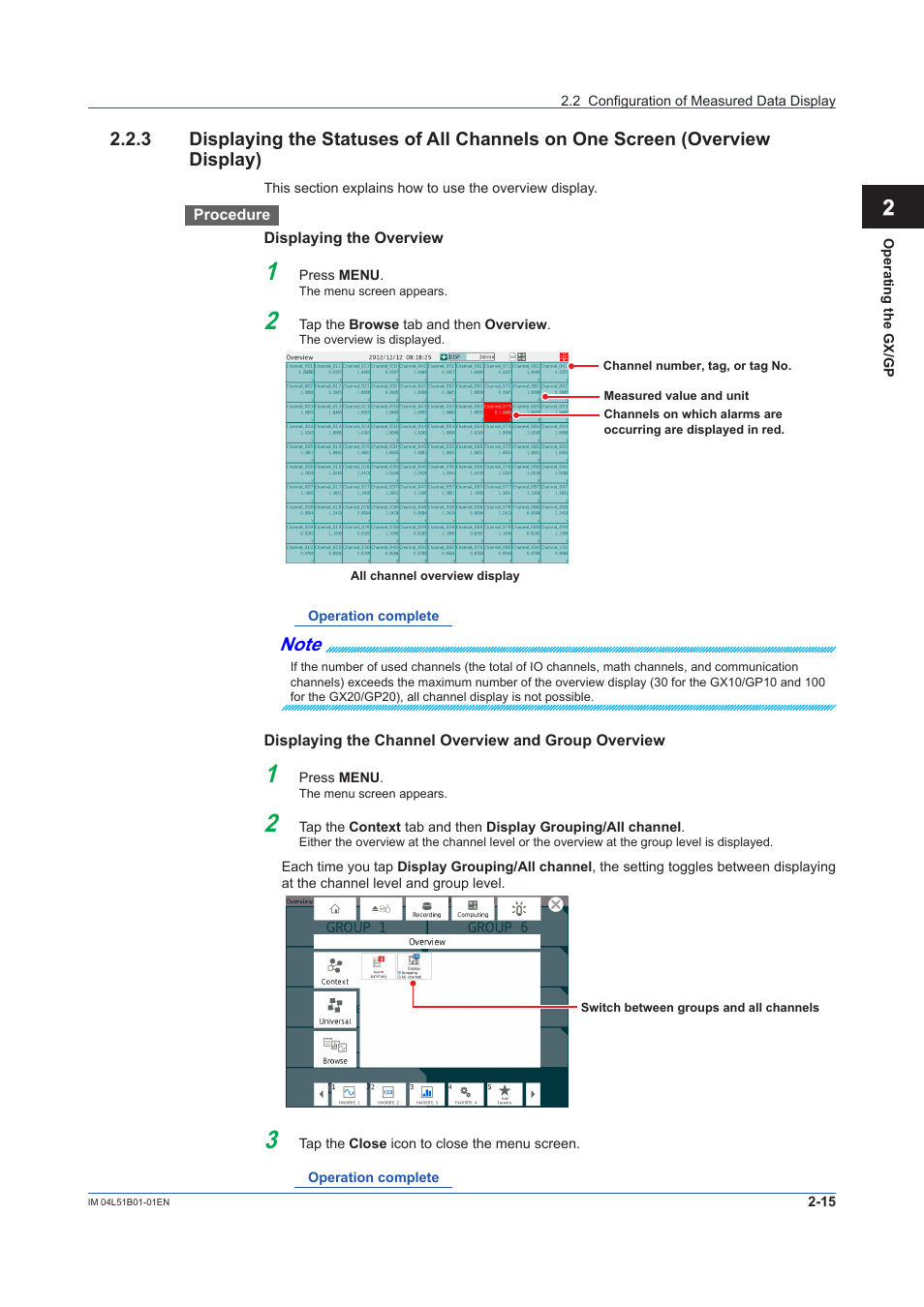 Yokogawa Touch Screen GP20 User Manual | Page 199 / 446