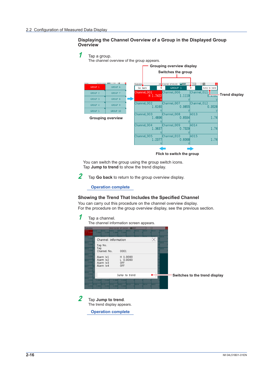 Yokogawa Touch Screen GP20 User Manual | Page 200 / 446