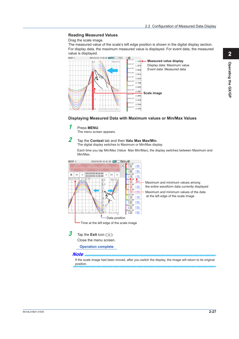 Yokogawa Touch Screen GP20 User Manual | Page 211 / 446