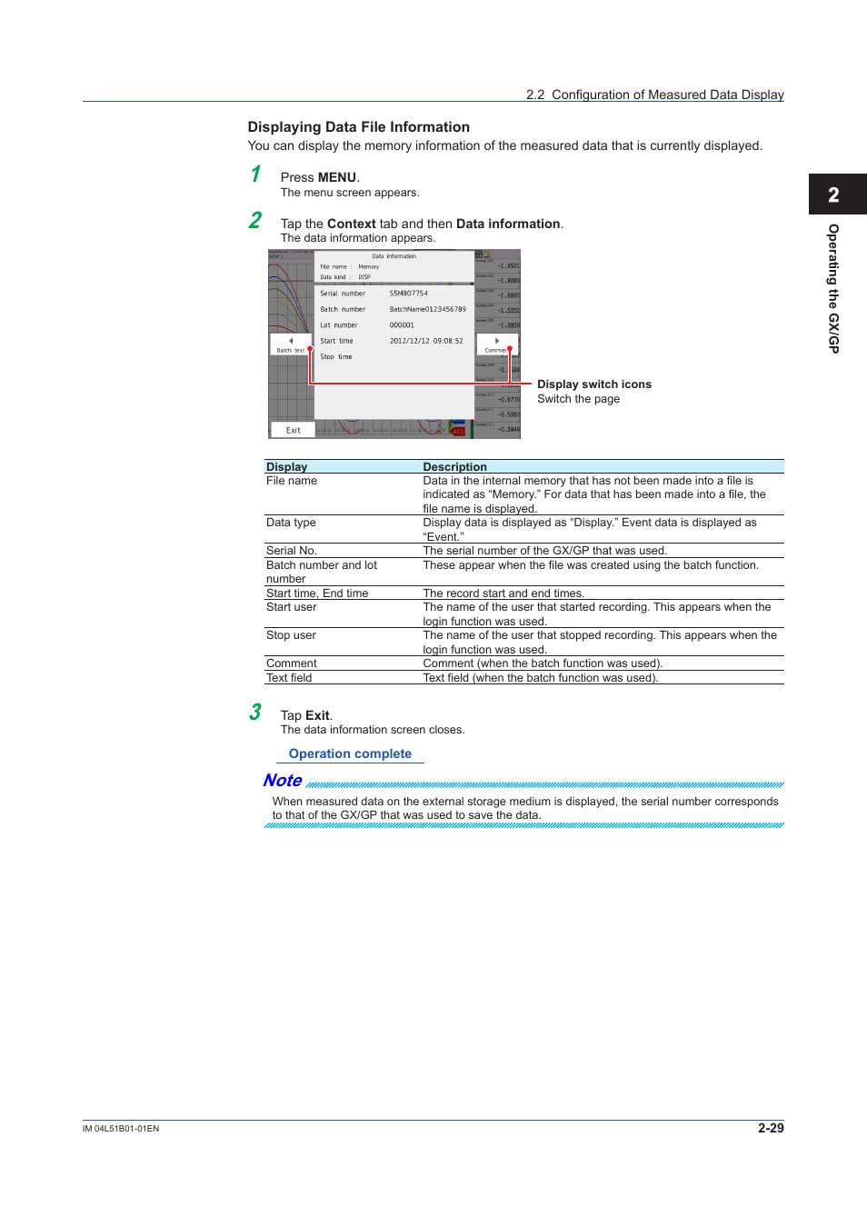 Yokogawa Touch Screen GP20 User Manual | Page 213 / 446