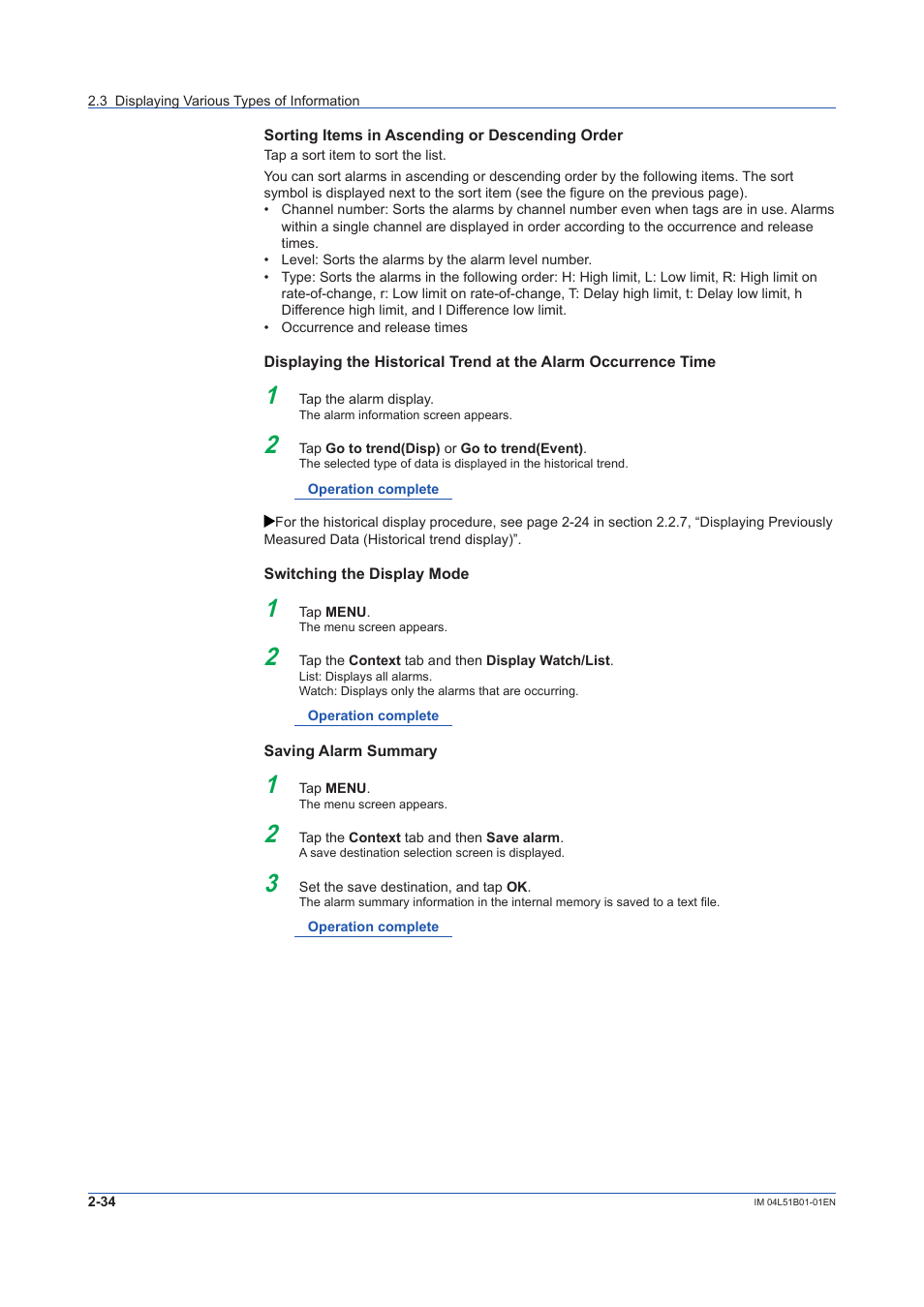 Yokogawa Touch Screen GP20 User Manual | Page 218 / 446