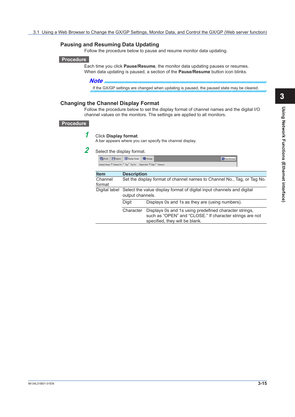 Yokogawa Touch Screen GP20 User Manual | Page 267 / 446