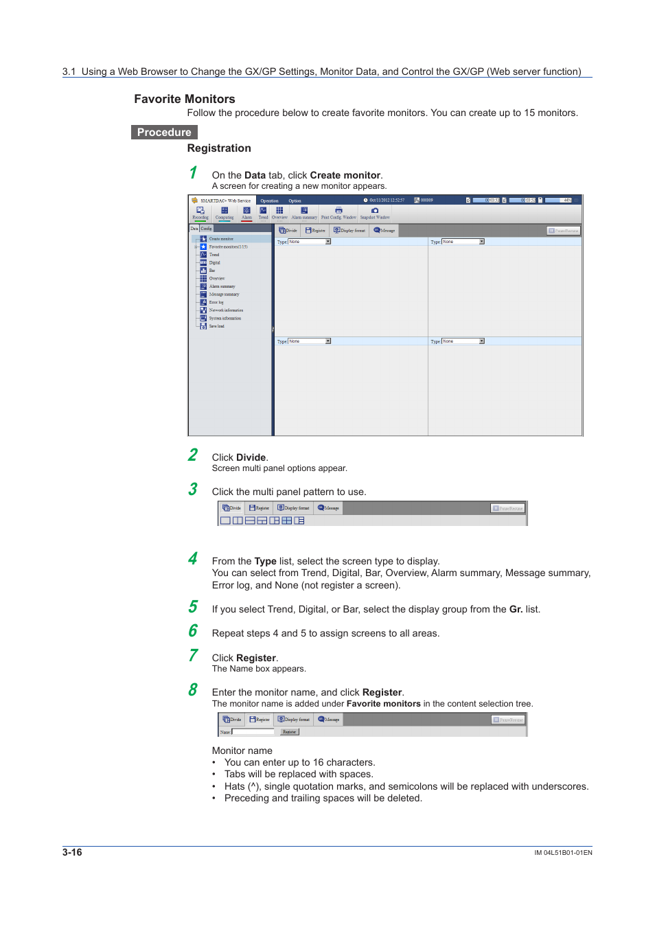 Yokogawa Touch Screen GP20 User Manual | Page 268 / 446