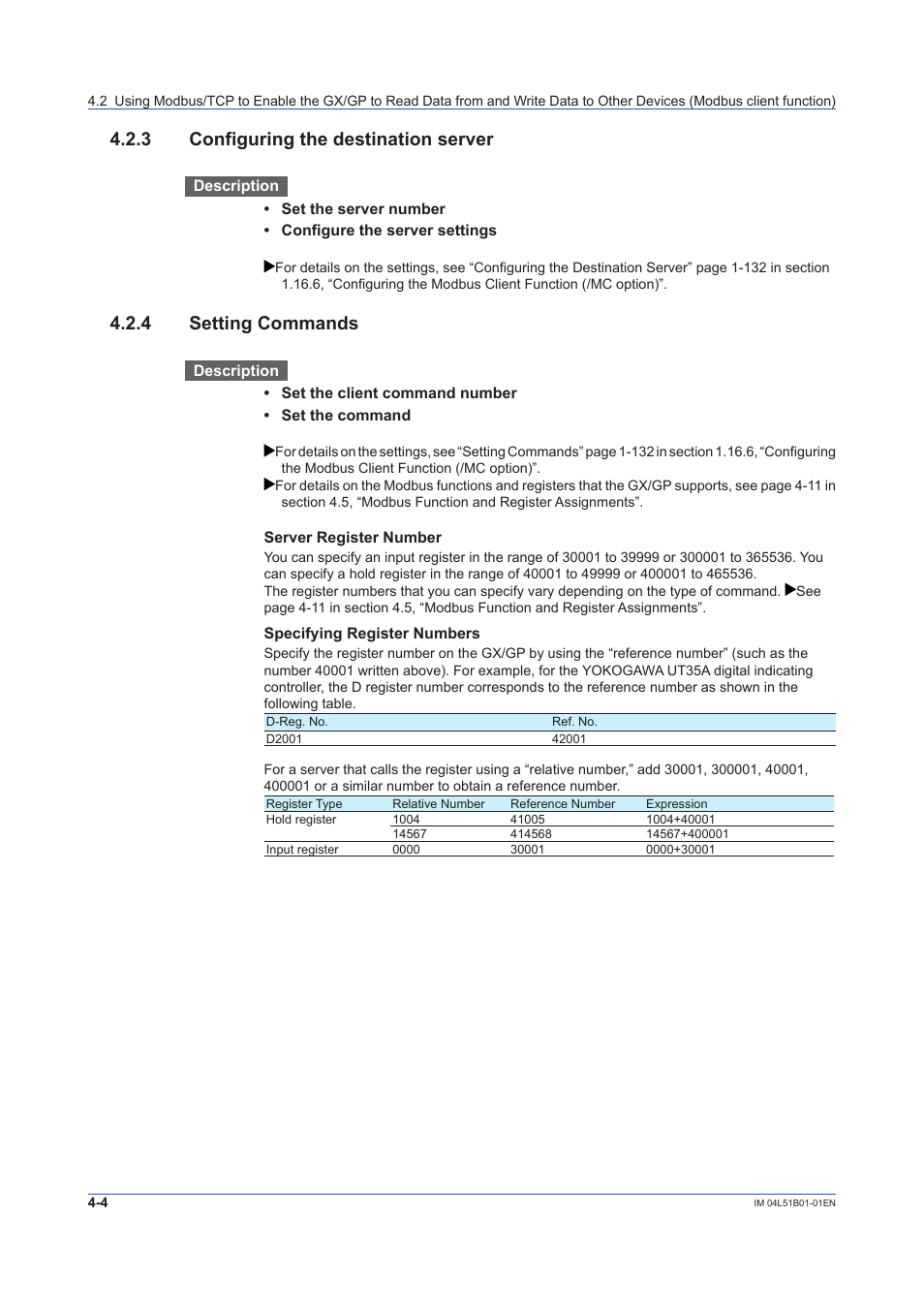 3 configuring the destination server, 4 setting commands, Configuring the destination server -4 | Setting commands -4 | Yokogawa Touch Screen GP20 User Manual | Page 324 / 446