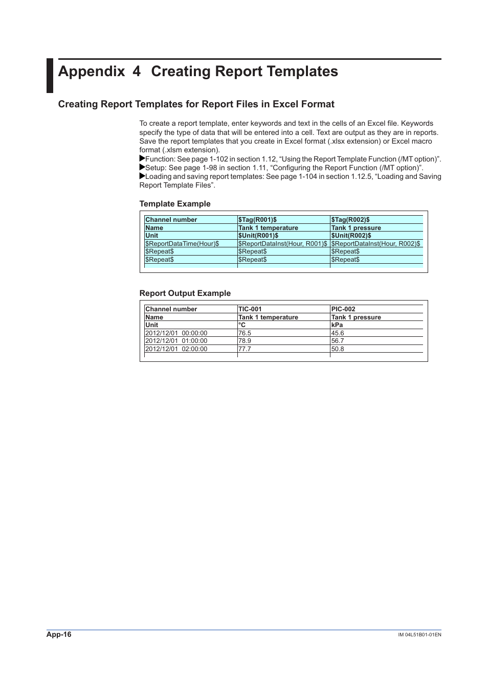 Appendix 4 creating report templates, Report templates | Yokogawa Touch Screen GP20 User Manual | Page 392 / 446