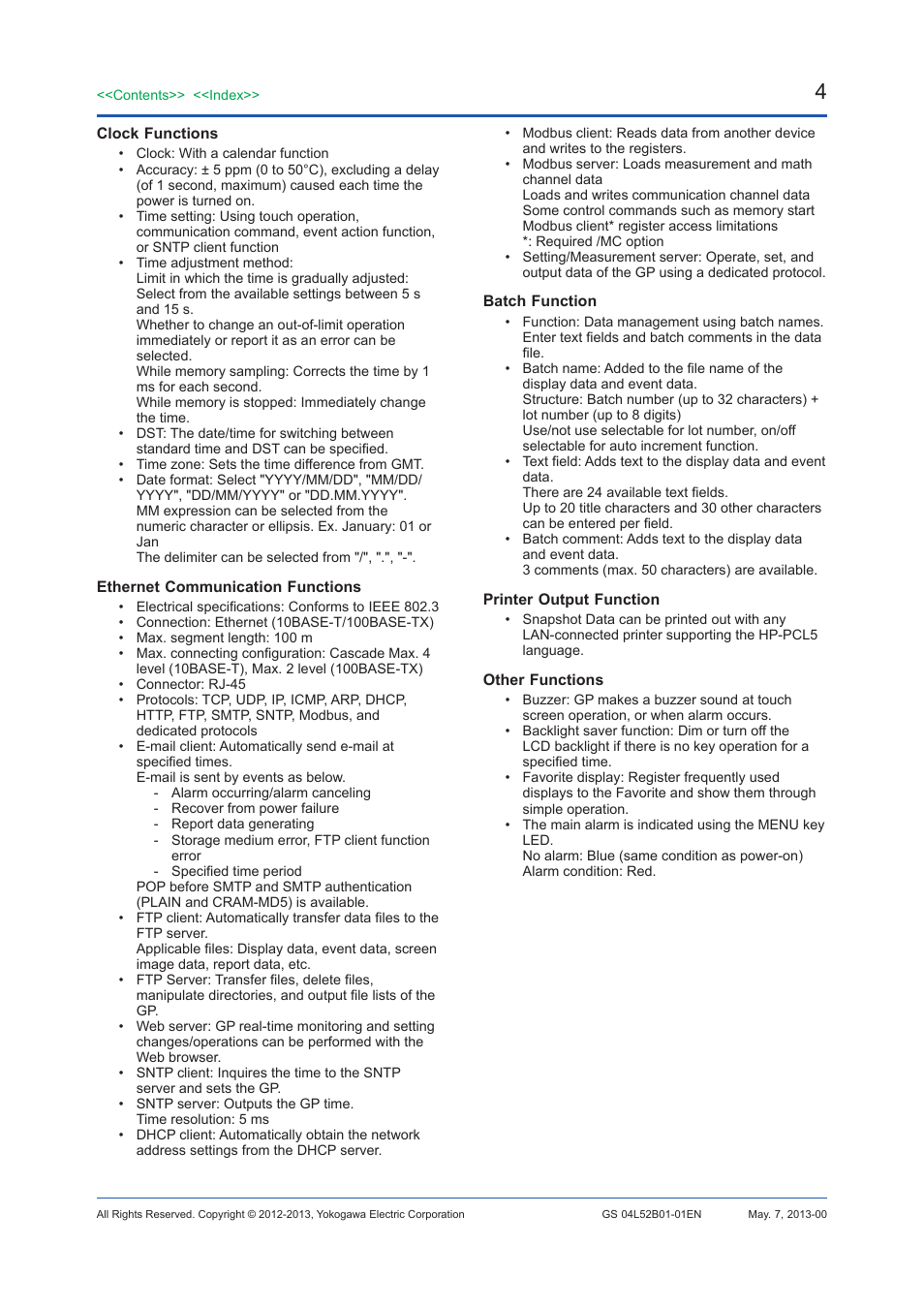 Yokogawa Touch Screen GP20 User Manual | Page 429 / 446