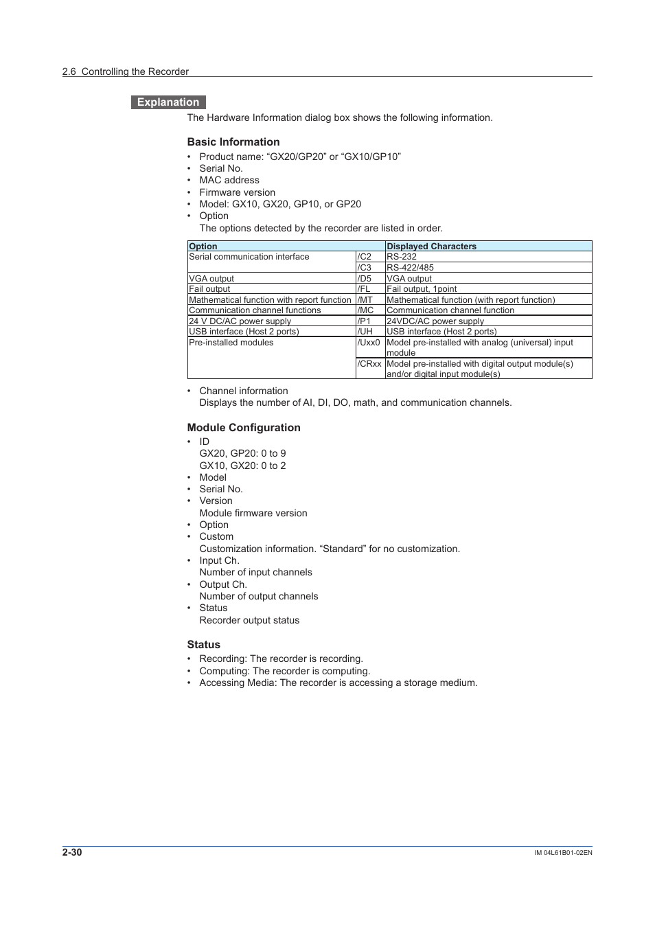 Yokogawa Touch Screen GP20 User Manual | Page 48 / 54