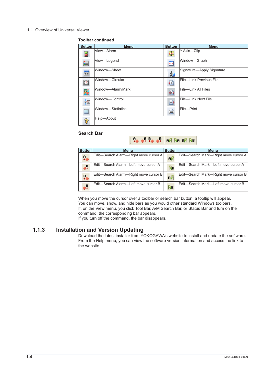 3 installation and version updating, Installation and version updating -4 | Yokogawa Touch Screen GP20 User Manual | Page 14 / 98