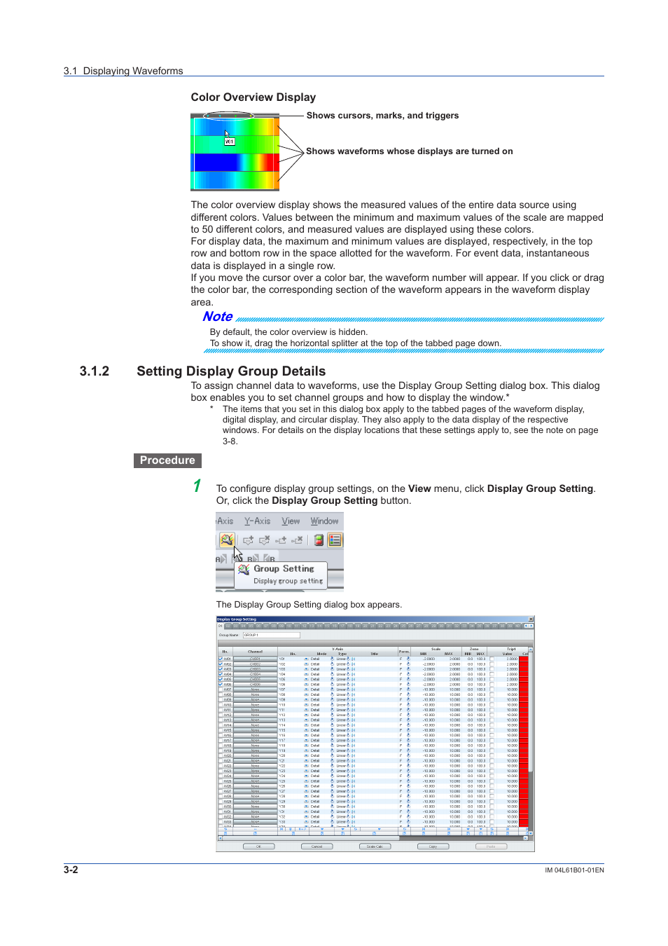 2 setting display group details, Setting display group details -2 | Yokogawa Touch Screen GP20 User Manual | Page 32 / 98