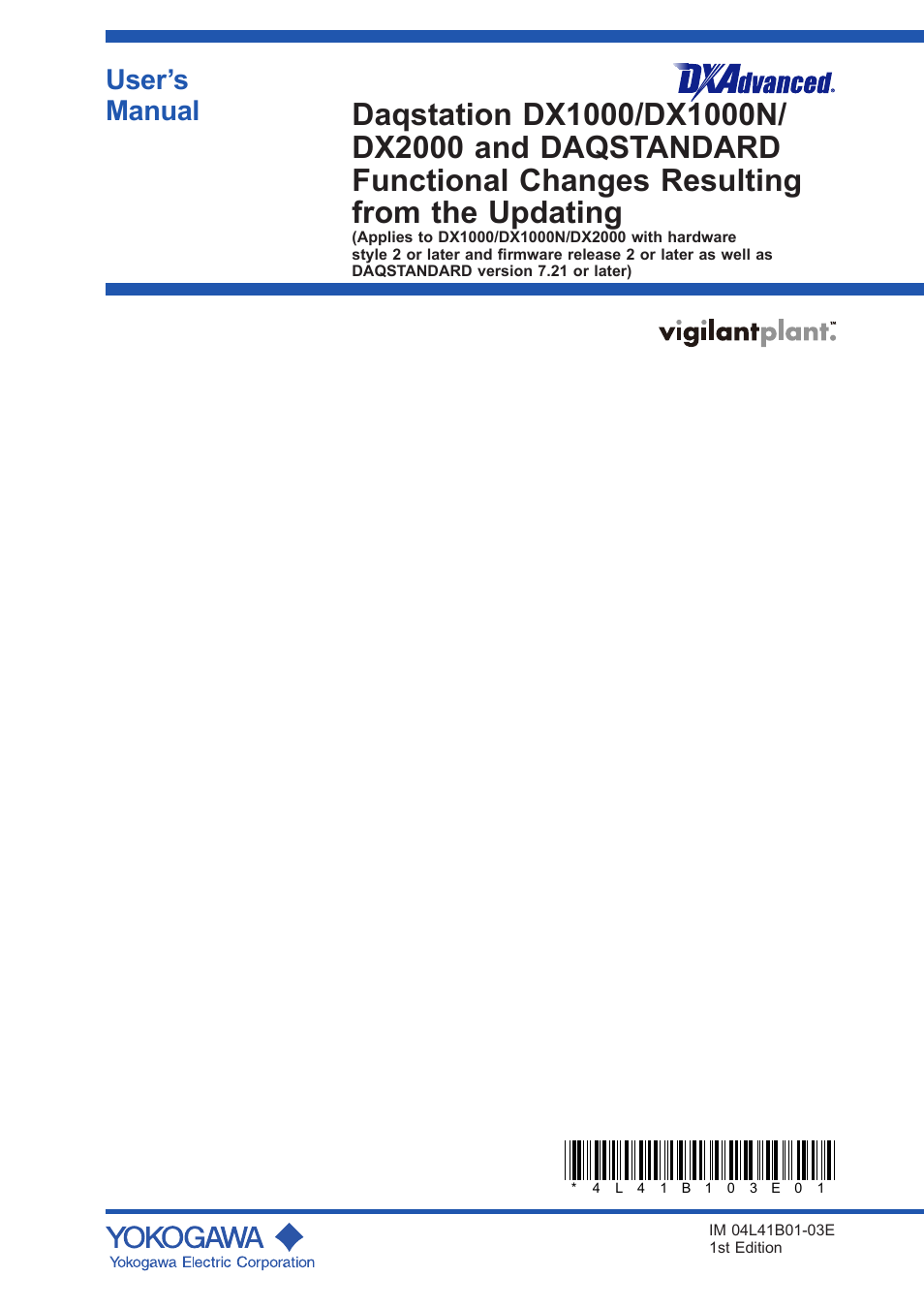 Yokogawa Removable Chassis DX1000N User Manual | 23 pages