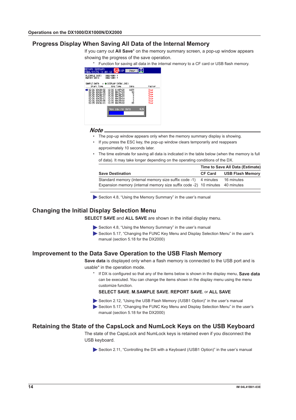 Changing the initial display selection menu | Yokogawa Removable Chassis DX1000N User Manual | Page 14 / 23