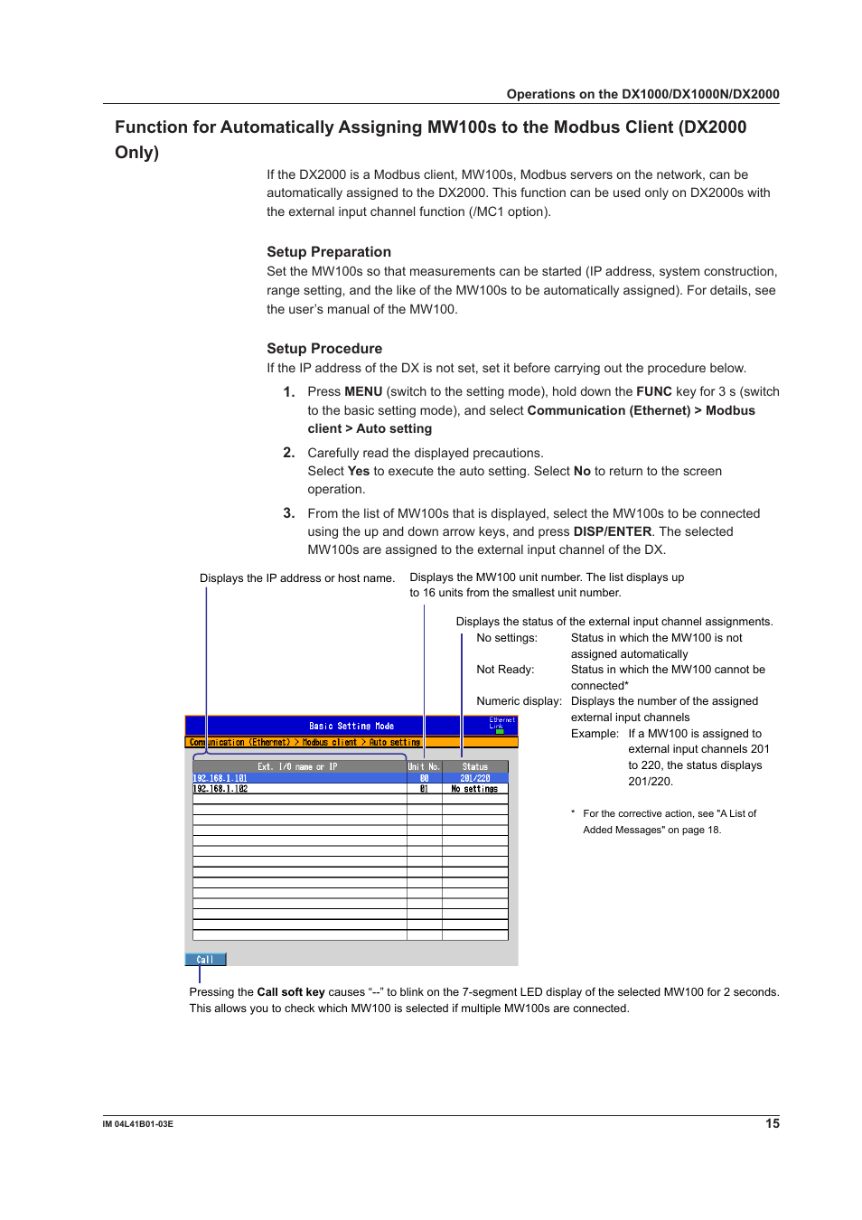 Yokogawa Removable Chassis DX1000N User Manual | Page 15 / 23