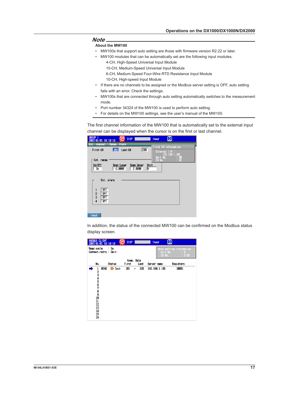 Yokogawa Removable Chassis DX1000N User Manual | Page 17 / 23