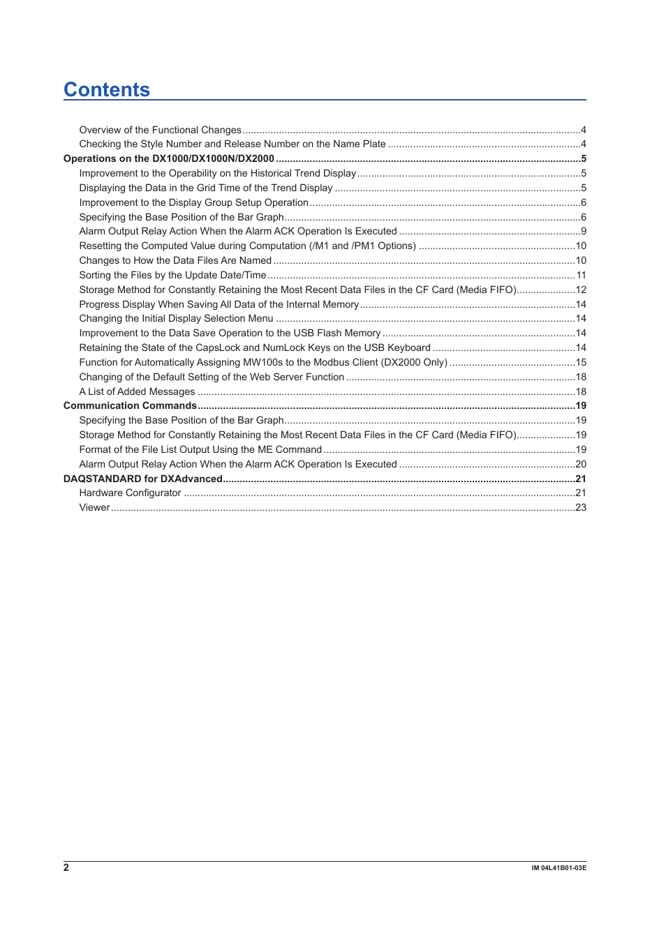 Yokogawa Removable Chassis DX1000N User Manual | Page 2 / 23