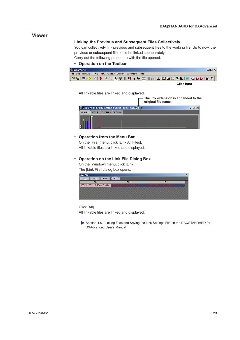 Viewer | Yokogawa Removable Chassis DX1000N User Manual | Page 23 / 23