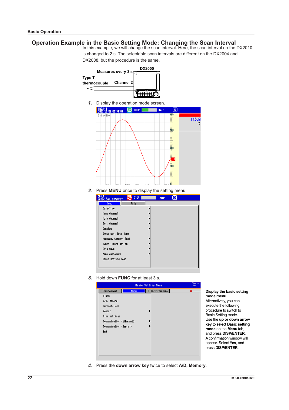 Yokogawa Button Operated DX2000 User Manual | Page 24 / 97