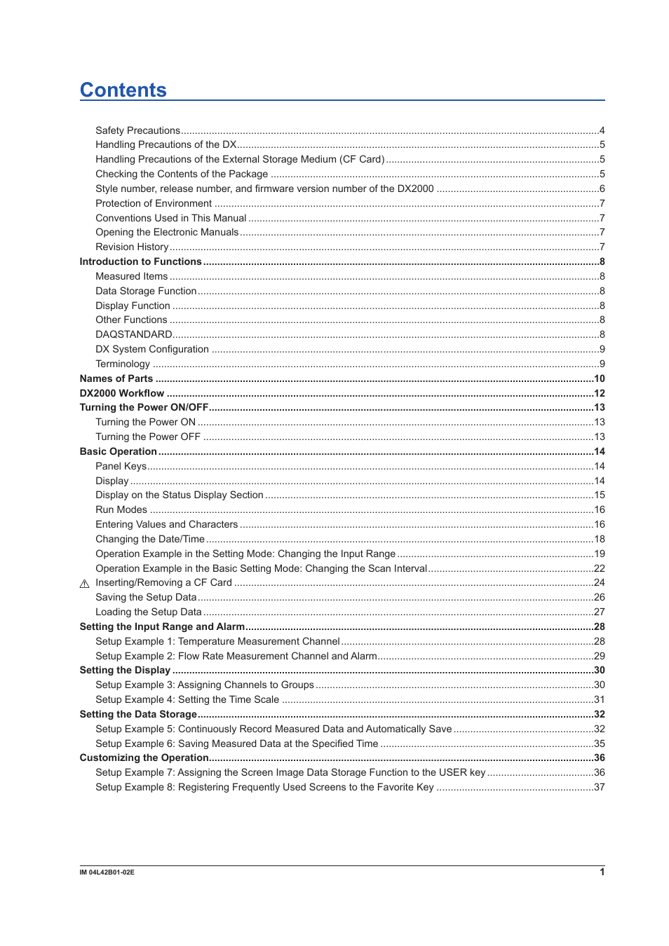 Yokogawa Button Operated DX2000 User Manual | Page 3 / 97