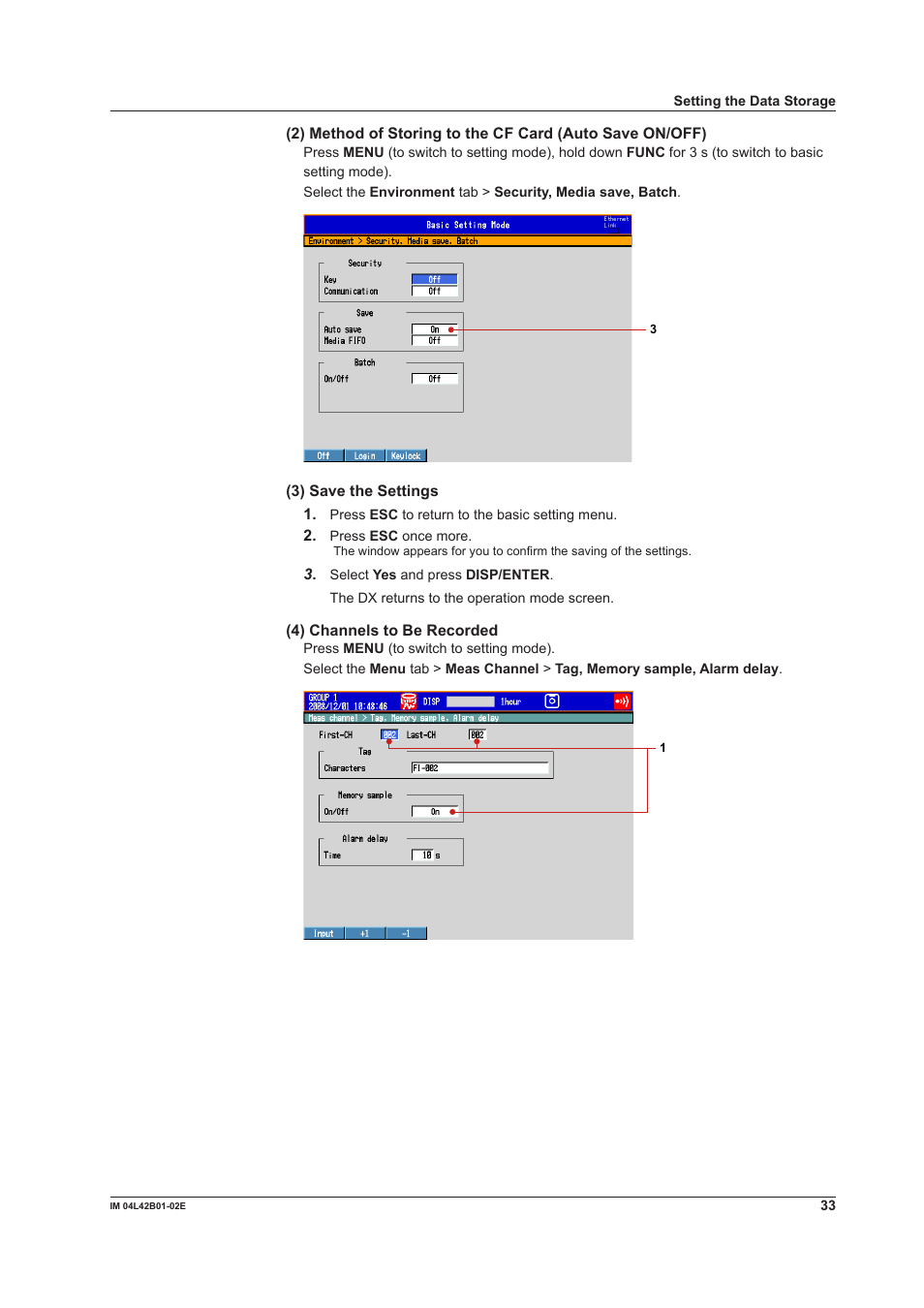 Yokogawa Button Operated DX2000 User Manual | Page 35 / 97