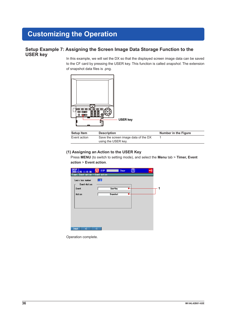 Customizing the operation | Yokogawa Button Operated DX2000 User Manual | Page 38 / 97