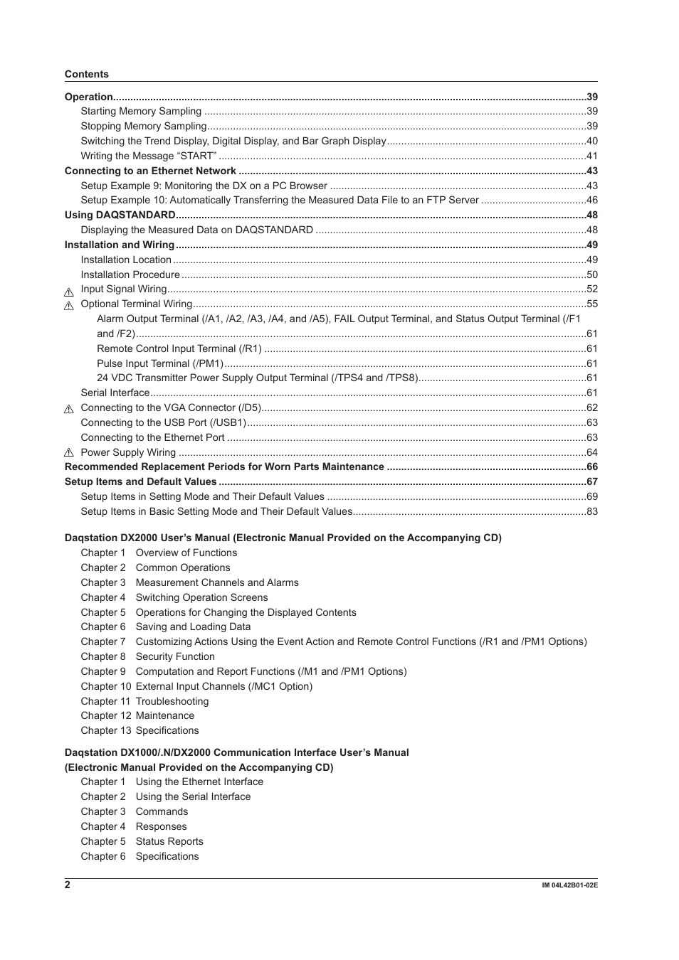 Yokogawa Button Operated DX2000 User Manual | Page 4 / 97