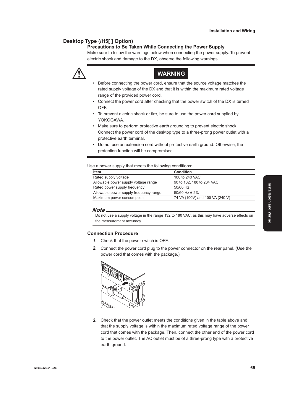 Warning | Yokogawa Button Operated DX2000 User Manual | Page 67 / 97