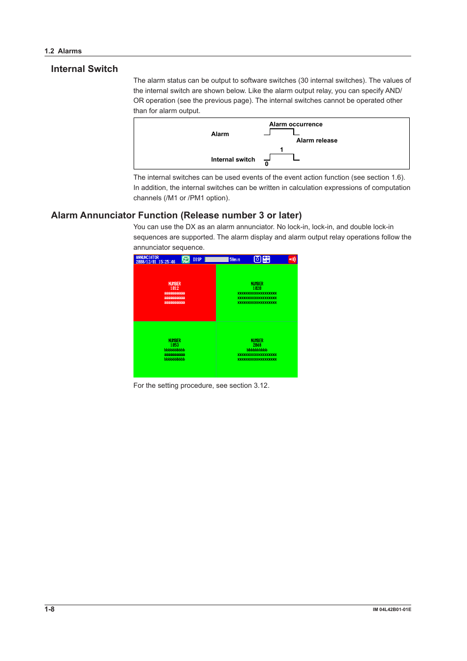 Internal switch | Yokogawa Button Operated DX2000 User Manual | Page 19 / 359