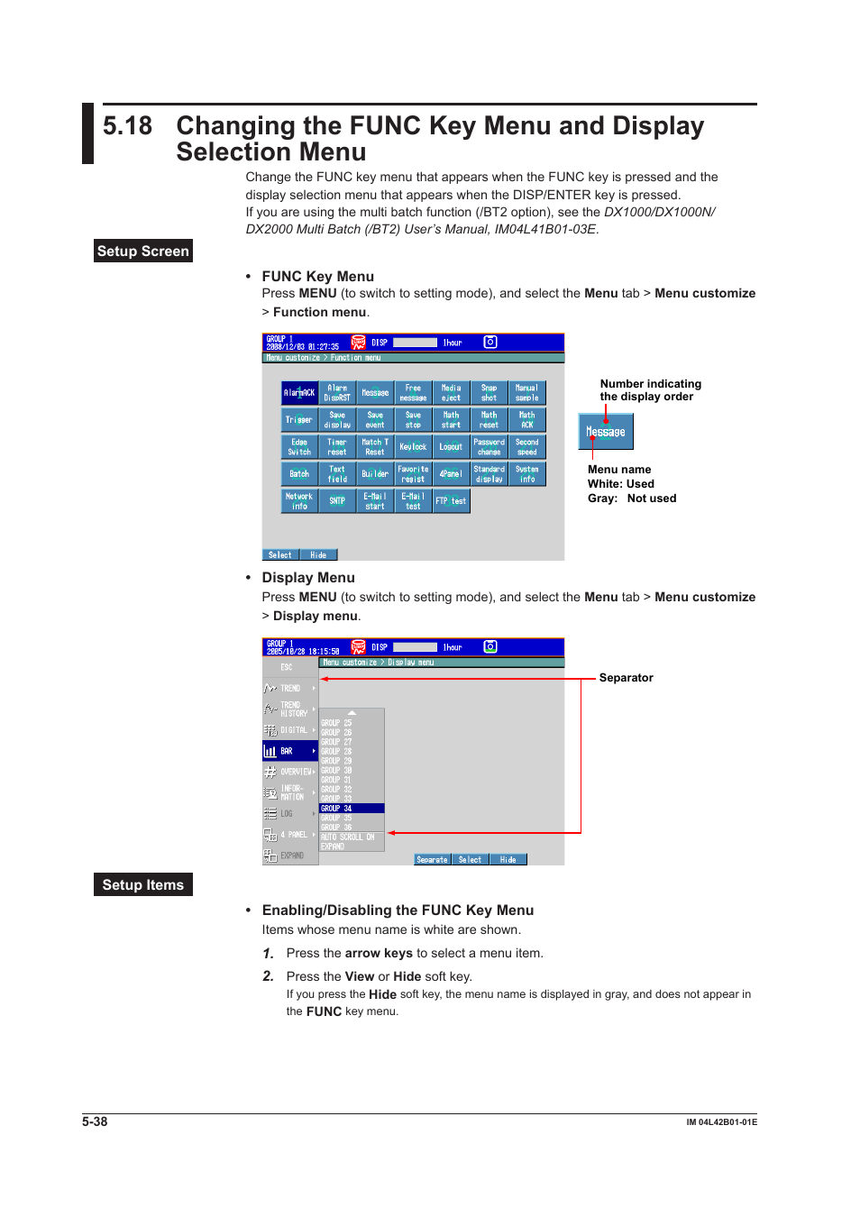 Yokogawa Button Operated DX2000 User Manual | Page 215 / 359