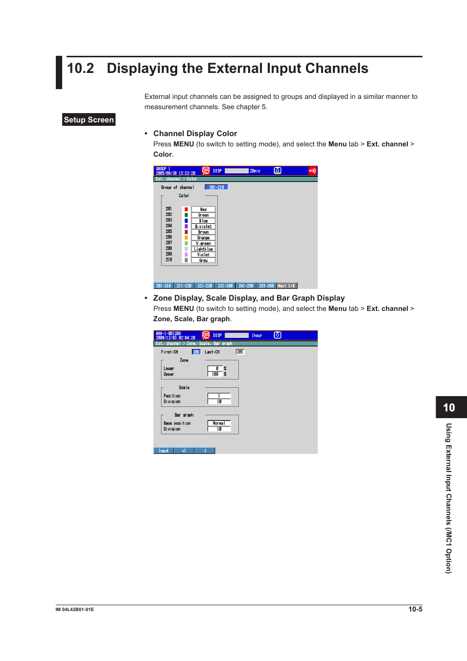 2 displaying the external input channels, Displaying the external input channels -5 | Yokogawa Button Operated DX2000 User Manual | Page 292 / 359