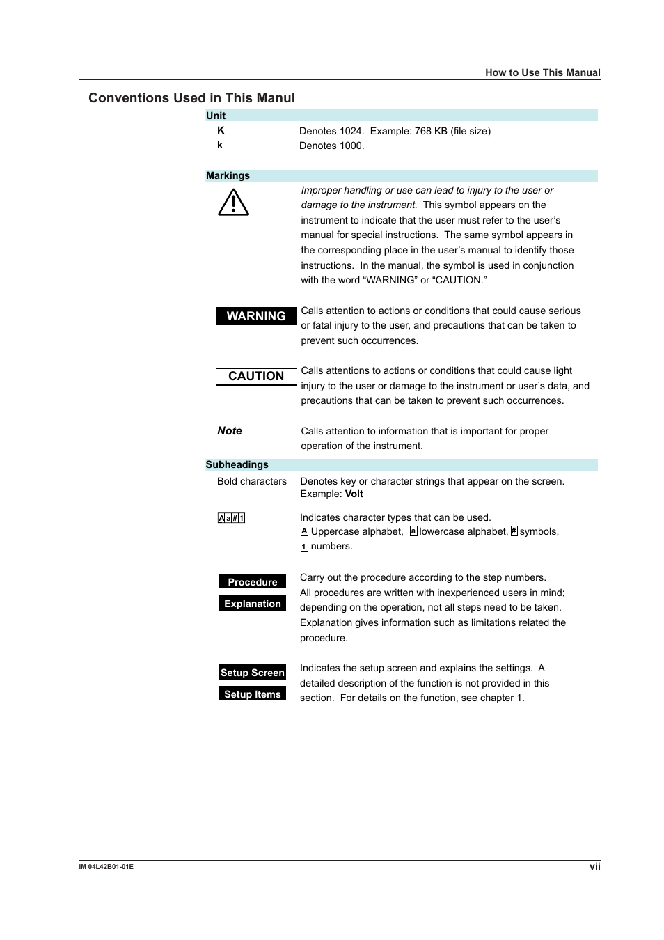 Conventions used in this manul | Yokogawa Button Operated DX2000 User Manual | Page 8 / 359