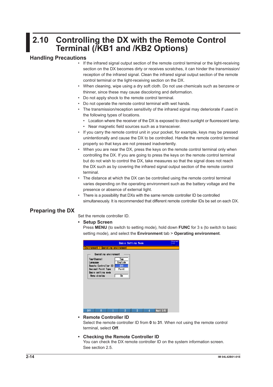 Handling precautions, Preparing the dx | Yokogawa Button Operated DX2000 User Manual | Page 83 / 359