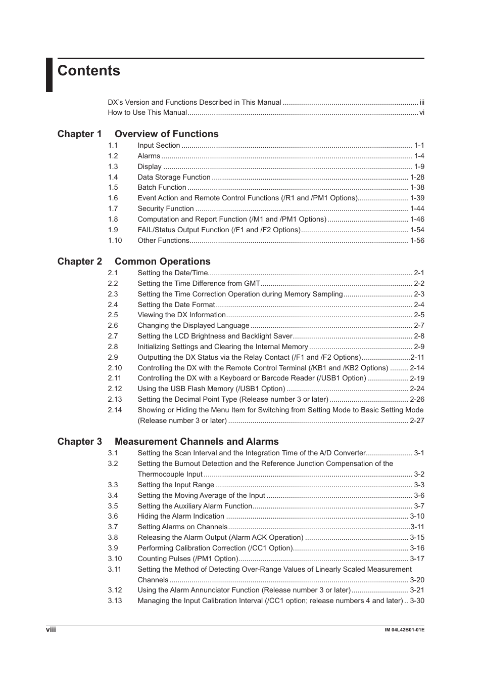 Yokogawa Button Operated DX2000 User Manual | Page 9 / 359