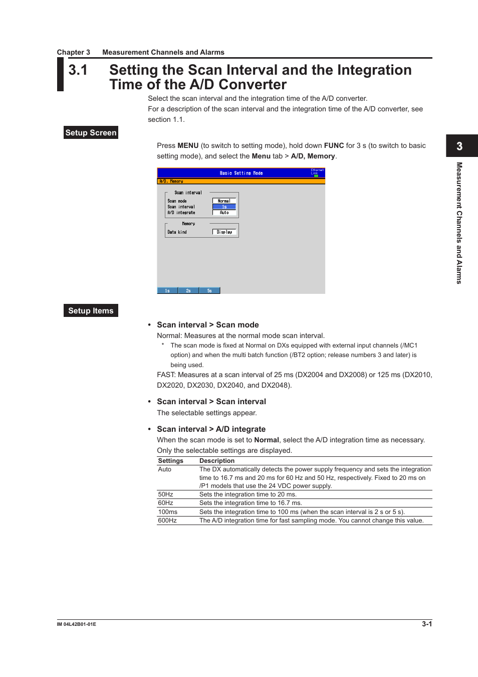 Chapter 3 measurement channels and alarms | Yokogawa Button Operated DX2000 User Manual | Page 97 / 359