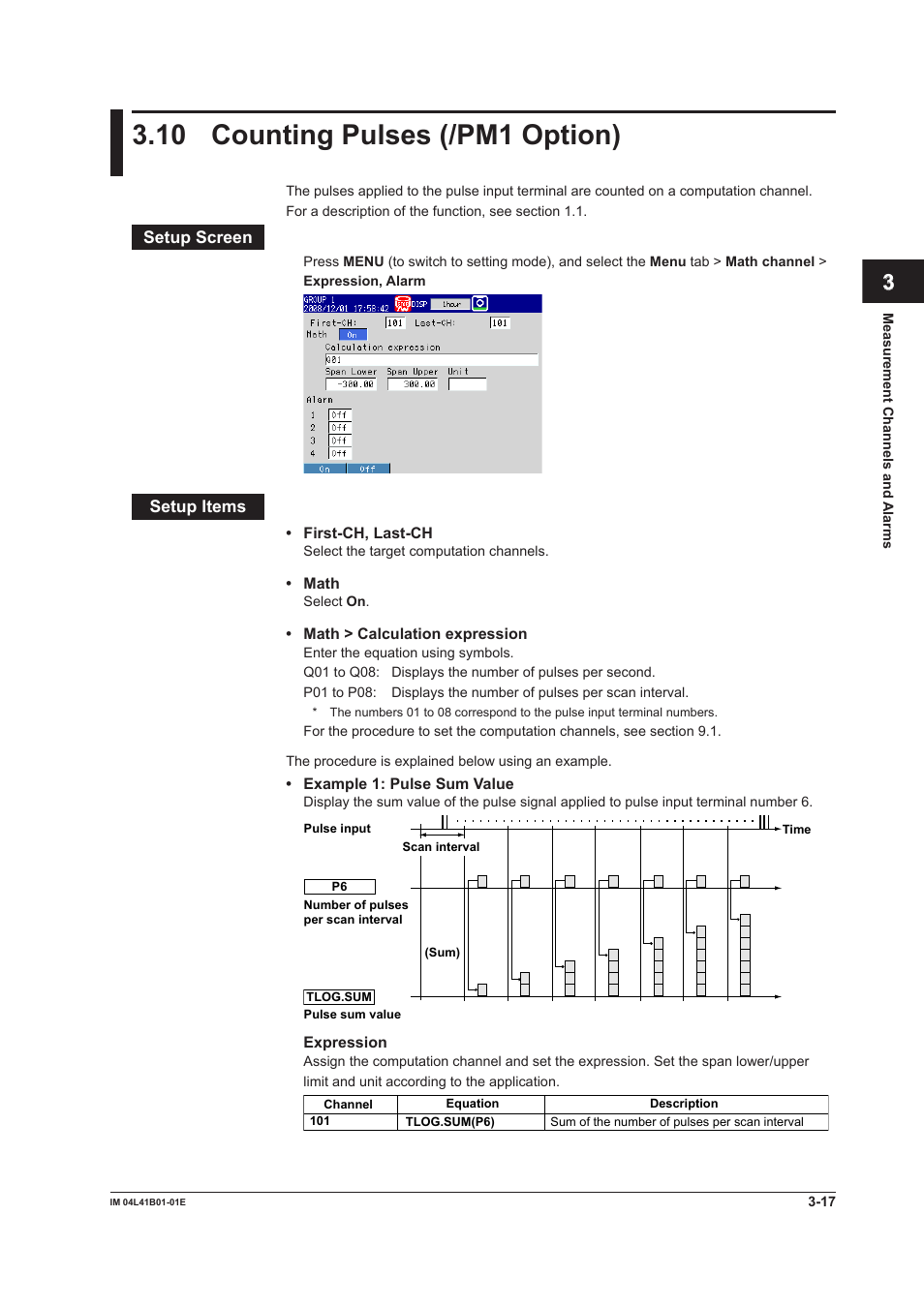 10 counting pulses (/pm1 option), 10 counting pulses (/pm1 option) -17, App index | Yokogawa Removable Chassis DX1000N User Manual | Page 111 / 334