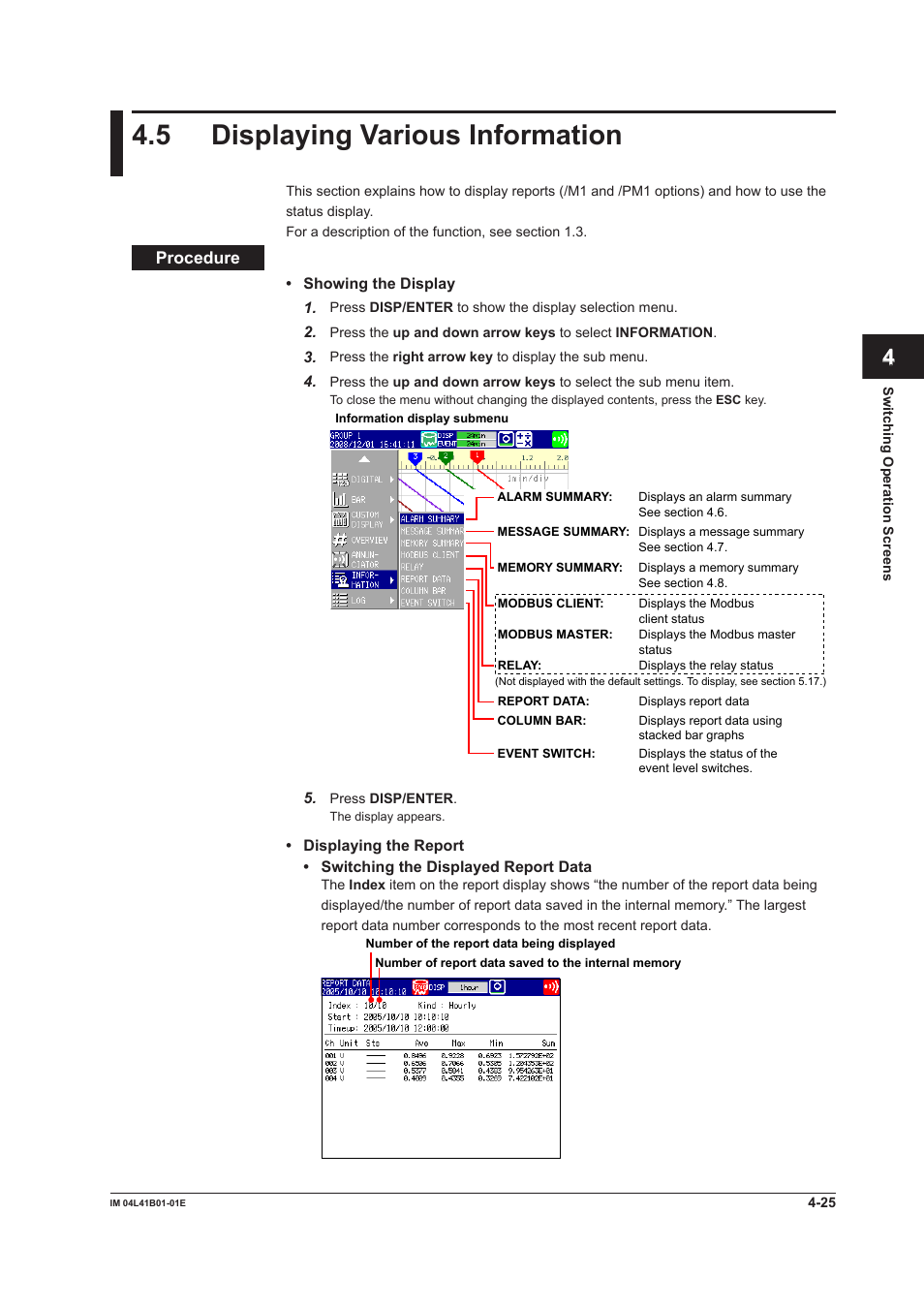 5 displaying various information, 5 displaying various information -25, App index | Yokogawa Removable Chassis DX1000N User Manual | Page 152 / 334